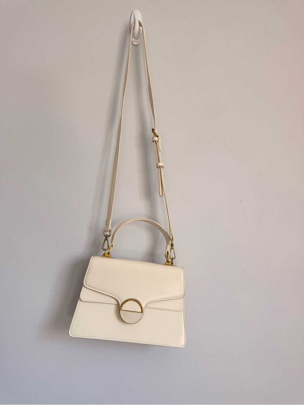 Rachel Zoe Ivory Structured Top Handle Crossbody Bag - Picture 7 of 9